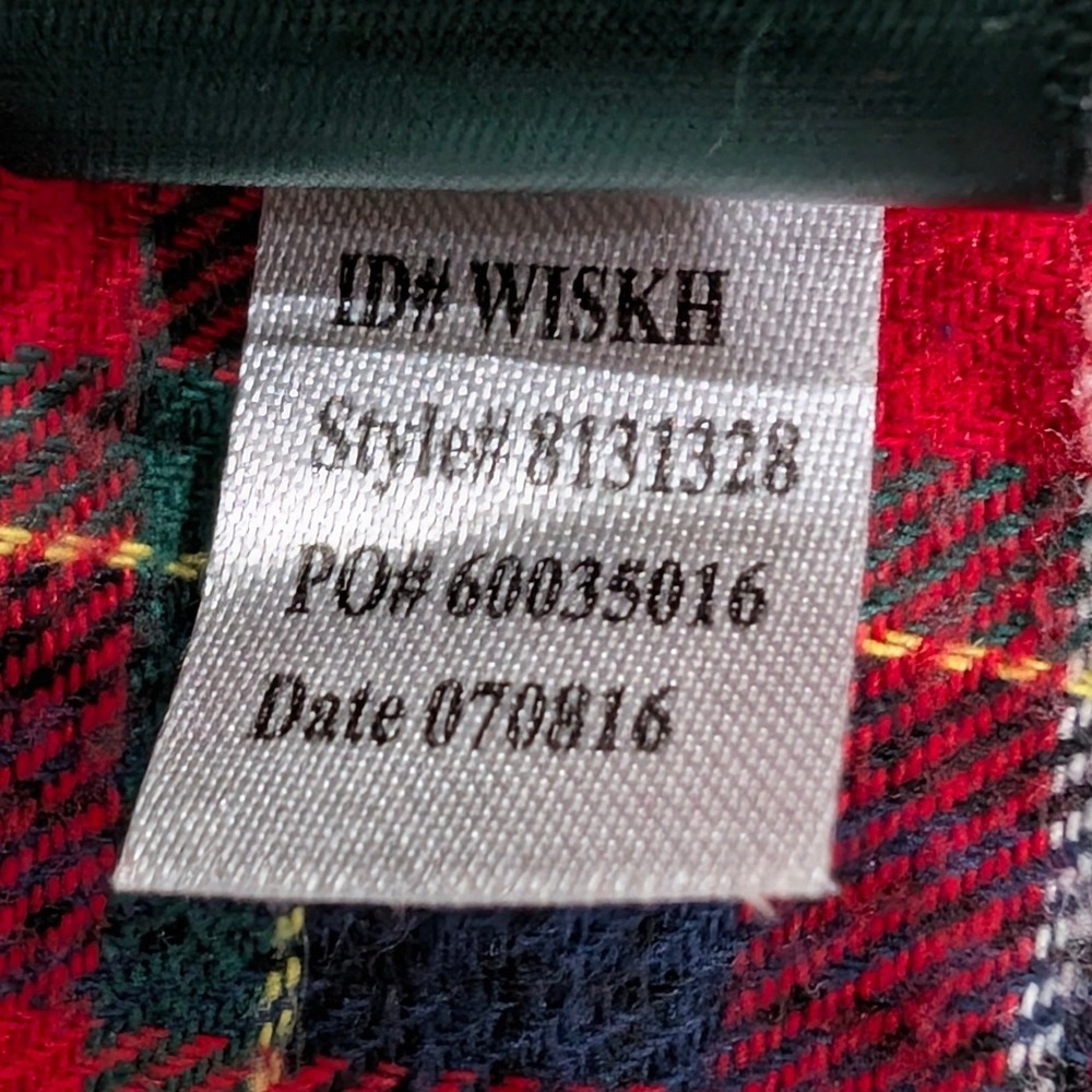 Lauren Ralph Lauren Red Plaid Tartan Women's Button Down Shirt Dress RL Crest M - Picture 10 of 10
